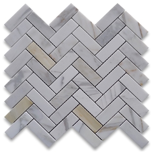 China Marble Mosaic Tiles, Tumbled Mosaic Design Pattern for Bathroom