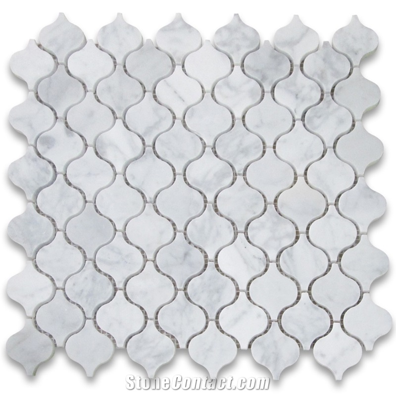 China Marble Mosaic Tiles, Tumbled Mosaic Design Pattern for Bathroom