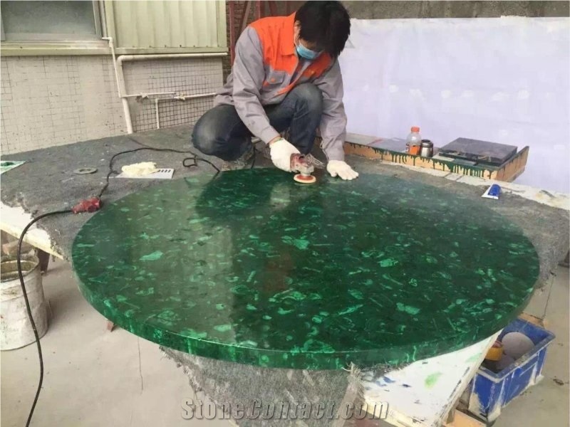 Custom Design Furniture Semeprecious Stone Office Furniture Table