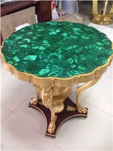 Custom Design Furniture Semeprecious Stone Office Furniture Table