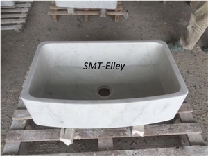 Customized Solid Surface Stone Basin for Bathroom Marble Carrara C Basin
