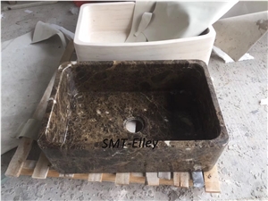 Customized Solid Surface Stone Basin for Bathroom Marble Carrara C Basin