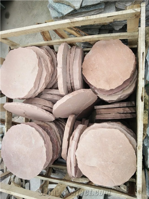 Factory Whosale Solid Surface Red Flagstone Irregular Flagstone for Walkway Pavers