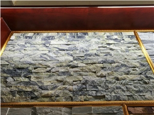 Green Marble Cultured Stone as Indoor and Ourdoor Wall Cladding Tiles,Split Face Ccultured Stone for Feature Wall Decoration