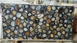 High Quality Factory Wholesale Semi Precious Gemstone Agate Slab for Wall Decoration