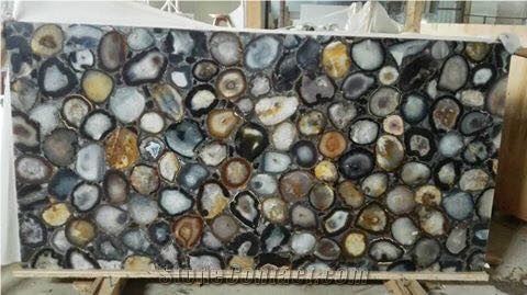 High Quality Factory Wholesale Semi Precious Gemstone Slab for Wall Decoration