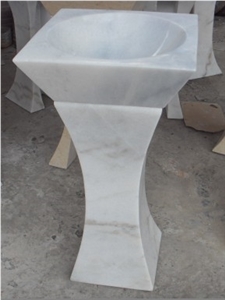 High Quality Factory Whosale Sandstone Pedestal Basin, Pedestal Vessel Sink