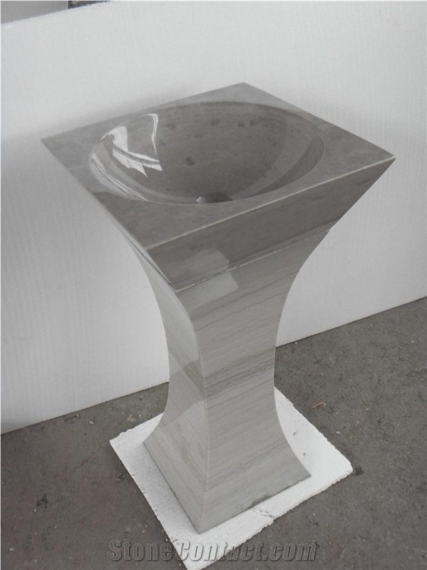 High Quality Factory Whosale Sandstone Pedestal Basin, Pedestal Vessel Sink