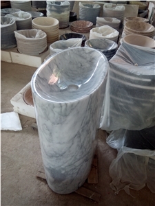 High Quality Factory Whosale Sandstone Pedestal Basin, Pedestal Vessel Sink