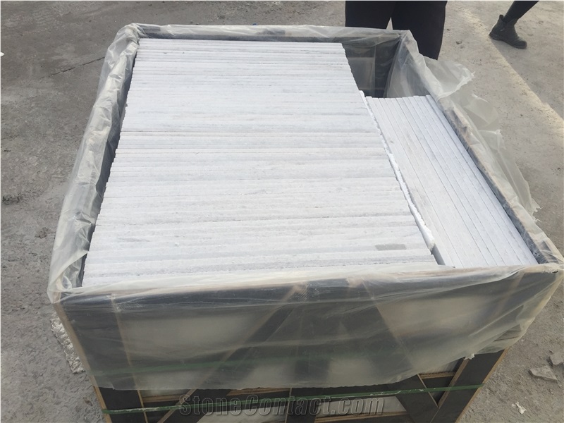 Natural Grey Quartzite Flooring Tiles,Flamed Surface White Quartzite Wall Corveing Tiles