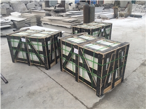 Natural Grey Quartzite Flooring Tiles,Flamed Surface White Quartzite Wall Corveing Tiles