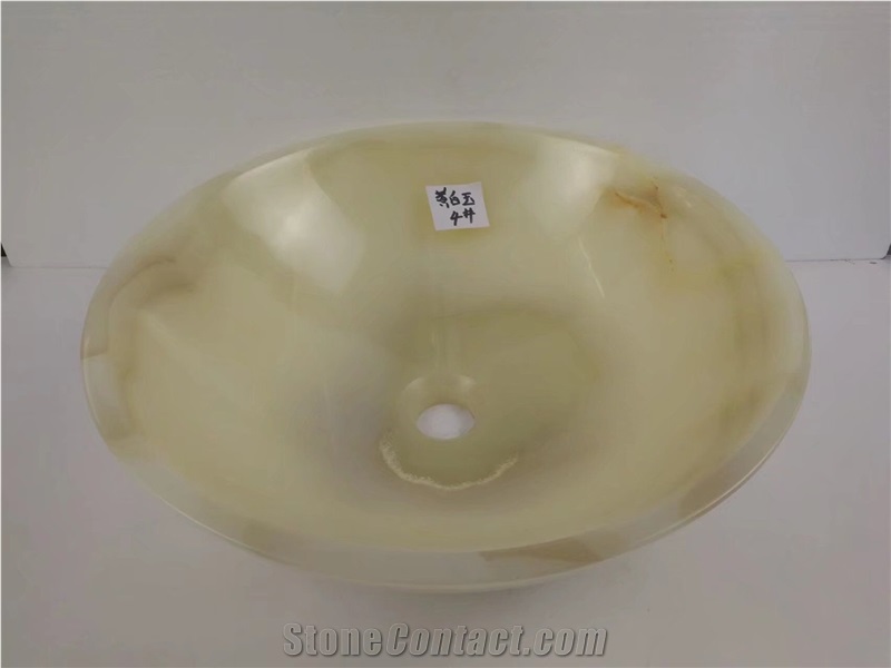 Natural Stone Wash Bowls Brown Onyx Solid Surface Sink for Bathroom