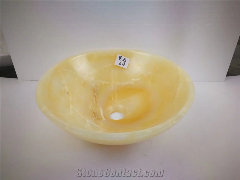 Natural Stone White Marble Solid Surface Basin Carrara Wash Bowls For Bathroom