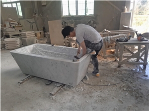 Natural White Marble Square Bathtub,Polished White Carrara Marble Bathtub for Bathroom or Hotel Decoration,Big Bathtub in Spa Natural White Marble Square Bathtub,Polished White Carrara Marble Bathtub for Bathroom or Hotel Decoration,Big Bathtub in Spa