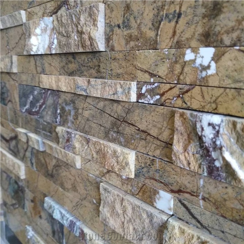 Stone Ledge Brown Marble Cultured Stone Natural Surface for Wall Covering Tiles