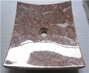 Agate Red Marble Vessel Oval Bathroom Sinks,Basin