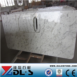 Andromeda White Granite Countertops ,Bench Tops ,Kitchen Bar Top ,Woktops Desk ,Island Tops Round Edge for Building Project,Natrual White Stone Slab