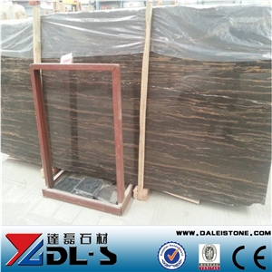 China Portoro Gold Marble Slab Tiles ,Yellow Black Natural Cut Size Building Stones Wall Tiles ,Covering Floor Polishing Skirtings , House Interior