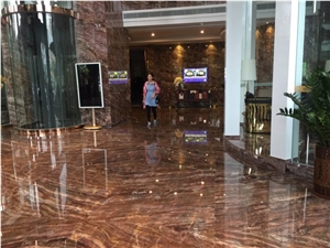 China Red Onyx Big Slabs Price Tiles for Floor ,Covering ,High Polished Hotel Flooring ,The Newest Natural Onyx Stone for Walling ,Building