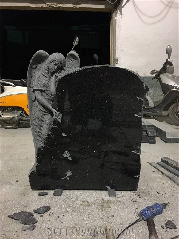2017 Haobo Star Galaxy Angel Tombstone Angels Headstone Gravestone Custom Tombstones Engraved Monument Monuments Design Cheap Price Heanstones