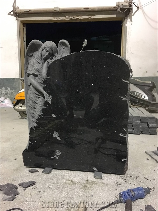 2017 Haobo Star Galaxy Angel Tombstone Angels Headstone Gravestone Custom Tombstones Engraved Monument Monuments Design Cheap Price Heanstones