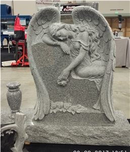 Angel Carving Memorials Headstone for Cemetery Angel Carving Memorials Headstone for Cemetery