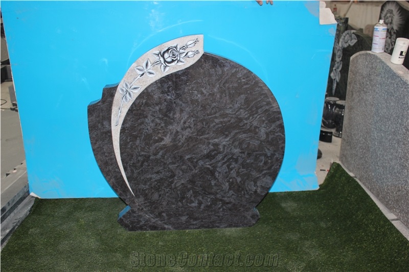 Bahama Blue Monument Orion Headstone Granit Tombstone Rose Gravestone Polupar Monuments High Quality Headstones Cost-Effective Tombstones New