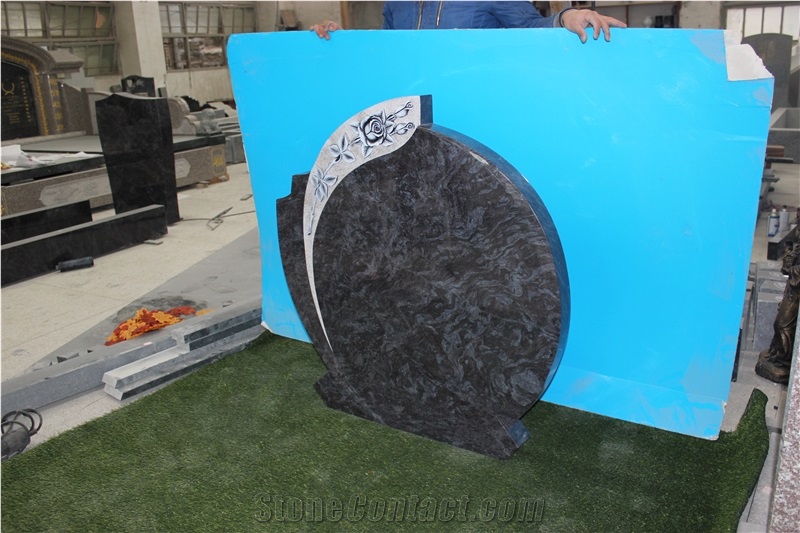 Bahama Blue Monument Orion Headstone Granit Tombstone Rose Gravestone Polupar Monuments High Quality Headstones Cost-Effective Tombstones New