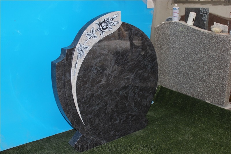 Bahama Blue Monument Orion Headstone Granit Tombstone Rose Gravestone Polupar Monuments High Quality Headstones Cost-Effective Tombstones New