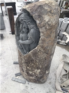 Basalt New Popular Beautiful Sculpture 2017 European and American Style Cost-Effective Angel Engraving Carving Engraved Tombstone Headstones