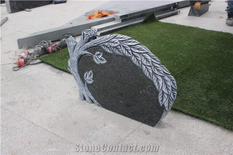 Black Diamond Tree Headstone 2017 New Monument Popular Tombstone China Gravestone Granit Headstones Cheap Monuments High Quality Tombstones
