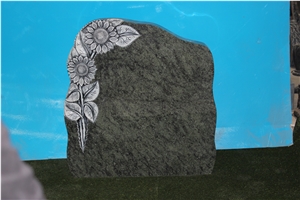 China 2017 New Oliver Green Headstone Granit Tombstone Rose Moument Flower Headstones Popular Monuments Cheap Tombstones Good Gravestone Engraved