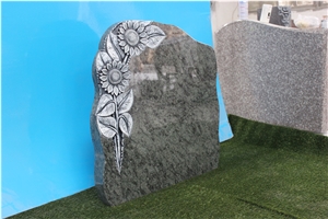 China 2017 New Oliver Green Headstone Granit Tombstone Rose Moument Flower Headstones Popular Monuments Cheap Tombstones Good Gravestone Engraved