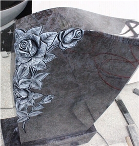 China Oerion Blue Granit Monument Monuments Headstone Headstones Gravestone Gravestones Tombstone Tombstones Good Design Cheap Engraved Stone