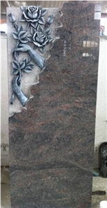 China Oerion Blue Granit Monument Monuments Headstone Headstones Gravestone Gravestones Tombstone Tombstones Good Design Cheap Engraved Stone