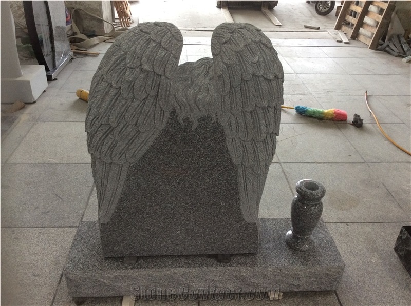 High Quality Good Price Natural Quarry Stone Customized Size Haobo China Factory Beautiful Carved G603 Granit Headstone Designs for Sale