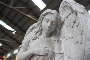 High Quality Good Price Natural Quarry Stone Customized Size Haobo China Factory Beautiful Carved Hunan White Marble Headstones Designs for Sale