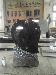 High Quality Good Service Custom Wholesale Price Unique Haobo Natural Stone Chinese Quarry Orion Granite Carving Cross Headstone Designs for Cemetery