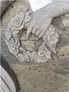 New High Quality Good Service Custom Wholesale Price Unique Haobo Natural Stone Kashmir Gold Granit Quarry Carving Headstone Designs for Cemetery