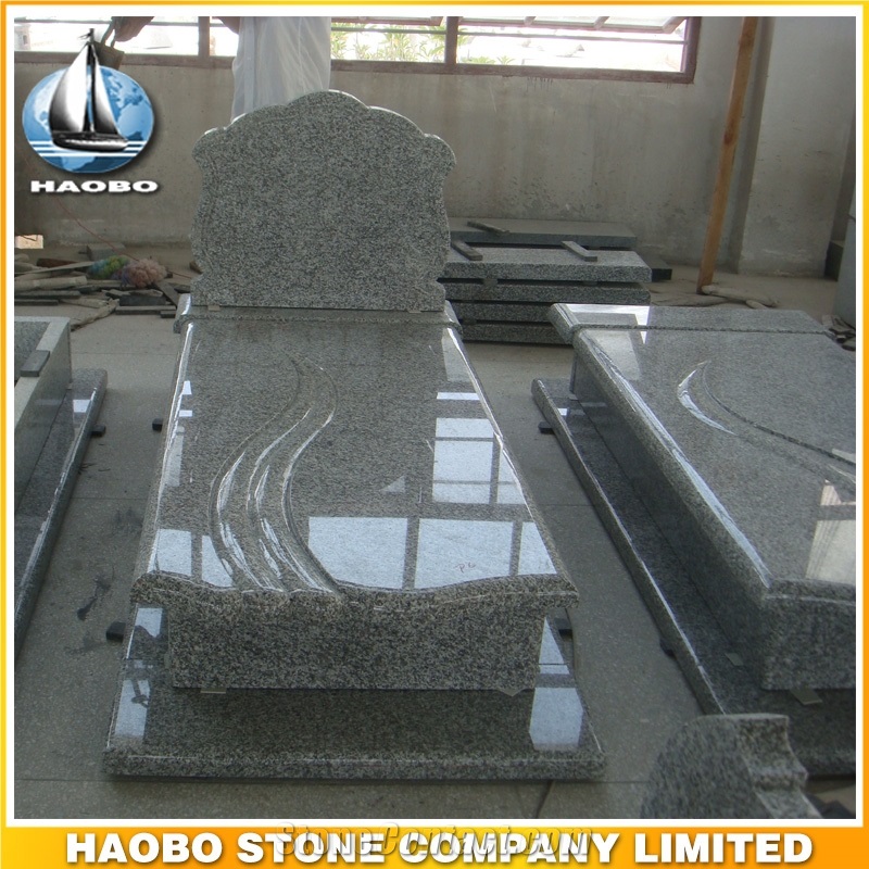 Polished Natural Stone Quarry Manufactory Grey Gris Granite Western Style Monuments Heart Tombstones,Gravestone,Single or Double Headstone