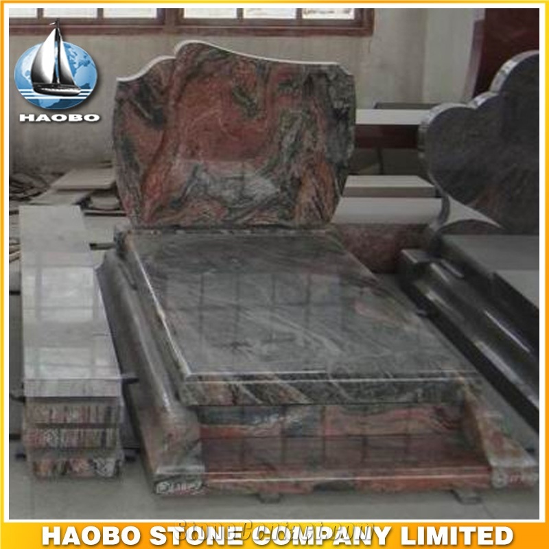 Polished Natural Stone Quarry Manufactory Red Rouge Granite Western Style Monuments Heart Tombstones,Gravestone,Single or Double Headstone