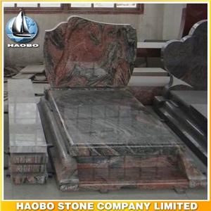 Polished Natural Stone Quarry Manufactory Red Rouge Granite Western Style Monuments Heart Tombstones,Gravestone,Single or Double Headstone
