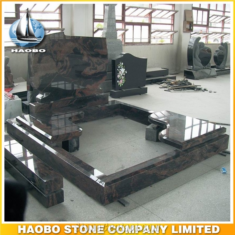 Polished Natural Stone Quarry Manufactory Red Rouge Granite Western Style Monuments Heart Tombstones,Gravestone,Single or Double Marble Headstone