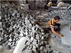 10103cm Six Sides Natural Split Cube Stone,Walkway Pavers,Courtyard Road Pavers,G654 Dark Grey Granite Cobble Stone