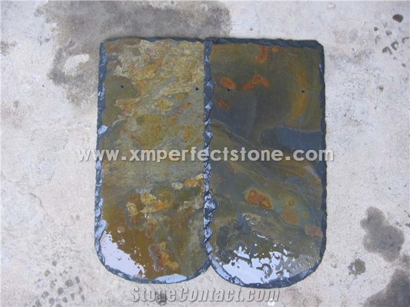 Rusty Roofing Tiles,Rectangle,U Shape,Fish Scale Roof Tiles,6-8 Thickness Roofing Covering