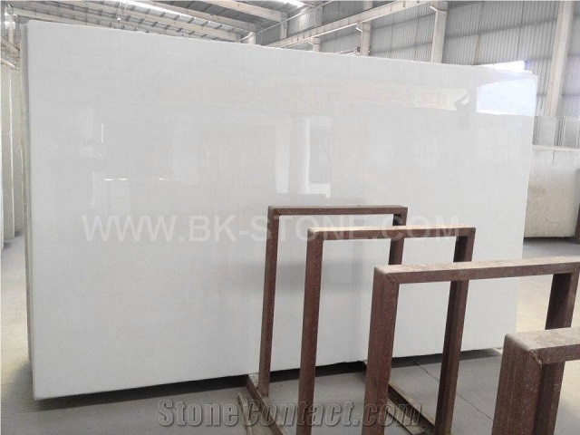 Nano Crystallized Glass Stone Tiles for Interior Decoration, Pure White Slabs and Tiles,Artificial Stone