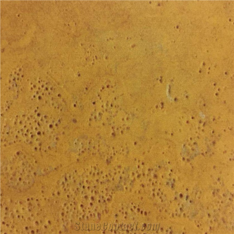 Antique Yellow Travertine Slab Tiles