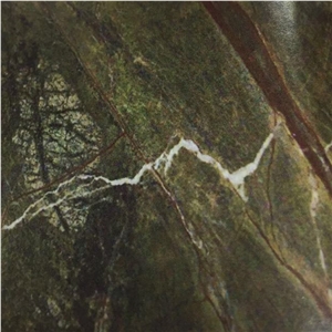 Rain Forest Green Marble Slab Tiles