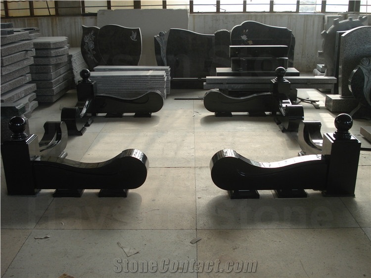 Black Monumental Border/Works/Kerbs/Plinth Grave Accessories Graveyard Products