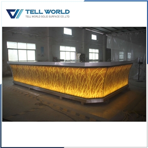 Translucent Panel with Led Lighting Commercial Bar Counter for Sale